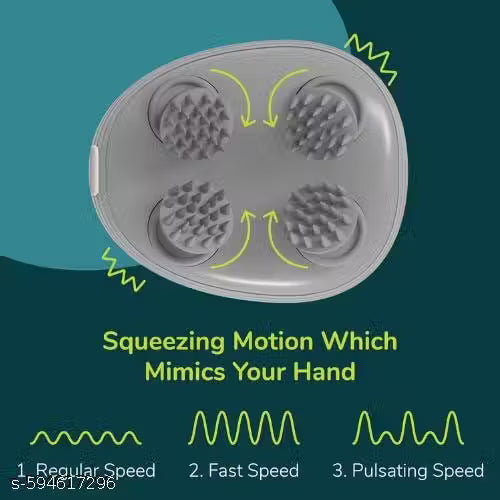 KITVERSE Rechargeable Waterproof Scalp Massager - Handheld, Portable Head Massager for Hair Fall Control, Growth, Stress, and Headache Relief | Valentine's Gift Option