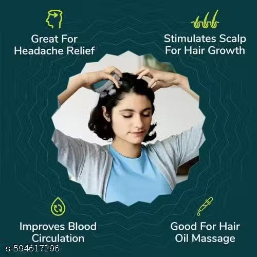 KITVERSE Rechargeable Waterproof Scalp Massager - Handheld, Portable Head Massager for Hair Fall Control, Growth, Stress, and Headache Relief | Valentine's Gift Option